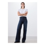 Indigo Stretch Pocket Front mid Rise Wide Leg Jeans – 8/L29