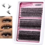 Individual Eyelashes Natural Lash Clusters Wispy Cluster Lashes D Curl Fluffy Lashes 10-18mm Eyelash Clusters 300pcs Individual Lashes DIY Lash Extensions for Beginners(304050D)