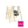 Indoor Wooden Climb and Swing Frame