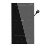 Induction Cooktop 2-Burner Plug-in 2800W Flex Zone Shiny Black 220-240V