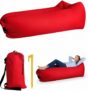 Inflatable Lounger Air Bed, Red, Lightweight, Waterproof, Versatile