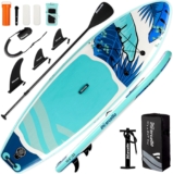 Inflatable Stand UP Paddle Board, 106 x 33 x 6 Paddle Board with Backpack, Pump, non slip Mat, Phone Case Ultra-Light Paddle Boards for Adults