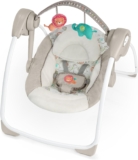 Ingenuity Soothe n Delight 6-Speed Compact Portable Baby Swing with Music and Toy Bar, Folds for Easy Travel – Cozy Kingdom