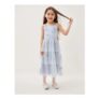 Ingrid Floral Sequin Tiered Party Dress Blue (7, 8, 9, 10, 11-12 and 14-15 Yrs)