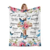 Inspirational Christian Blanket for Women 50×60 Inches