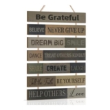 Inspirational Quotes Wall Art Wooden Sign Be Grateful Dream Big