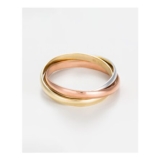 Instant DOr 9ct Tri Gold Cross Band Ring (Size N and O)