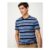 Interest Stripe T-Shirt in Navy, Blue and White