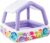 Intex Swim Center Sun Shade Pool 157 x 157 x 122cm, Inflatable Kids Paddling Pool with Removable Sun Shade, Ocean Scene Design, Drain Plug and Repair Patch, 57470
