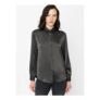 Irina Grey Satin Long Sleeve Shirt