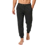 Iron Mountain Mens Fleece Joggers Tracksuit Bottoms – Black, Size 4XL