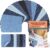 Iron On Patches for Clothes 24pcs, Iron On Patches for Jeans, 100% Cotton Denim Repair Patch for Inside Jeans Kit, Jeans Knee, Pants, Clothing 3 by 4-1/4 Blue&Black