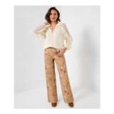 Isla Printed Floral Wide Leg Jeans