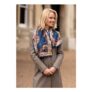 Its a Dogs Life Navy & Fawn Narrow Silk Scarf