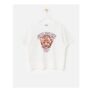 Ivory Wild Cat Cotton Graphic T-Shirt