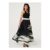 Izabel London Black Tropical Print High Waist Maxi Skirt