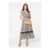 Izabel London Stone Mosaic Print Lace Cap Sleeve Maxi Dress