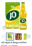 J2O Apple & Mango 4x275ml – £2.60 Half Price Clubcard Price (£2.36/litre)