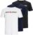 JACK & JONES Mens Corp Logo 3 Pack T-Shirt White L