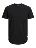 JACK & JONES Plus Size T-Shirt Longline fit Short Sleeves (Black, EU 3XL / US 1XL) – Like New – Sold By Amazon Resale (Discount At Checkout)