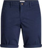 JACK & JONES Regular Fit Chino Shorts (Navy – Size S)