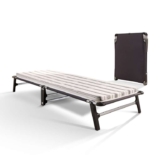 JAY-BE ME70 Mobile Folding Bed with Comfort Mattress, Single Ultra-Slim for Storage, Lightwight, Anti-Tip Legs, Mattress included