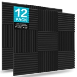 JBER 12 Pack Acoustic Foam Panels, 1 X 12 X 12 / 2.5 X 30 X 30cm – Sold by DSCL EU FBA
