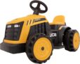 JCB Battery Operated Tractor Ride-On Electric Powered Construction Ride On Car Forward & Reverse Function Ride Along Toys For Children Trailer Not Included Ages 2