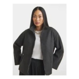 JD Williams Grey Funnel Neck Jacket Size 22