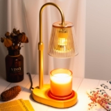 JEKEMORYE Candle Warmer Lamp with Timer – Electric Wax Melter – Adjustable Height and Brightness Jar Candles Flameless Burner Suitable Various Holiday Warming Gifts for Women with 2 Bulbs