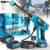 JEMORA Cordless Pressure Washer with 2 Batteries, 3 Modes, 6-in-1 Nozzle Brushless motor, dual 4000mAh batteries, 3 power modes, 6-in-1 nozzle and foam bottle for car, patio and garden cleaning