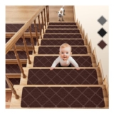 JIABOOK 8x30in Self-Adhesive Stair Treads, Non-Slip, 15-Pack