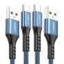 JMROY USB C Charger Cable 2M1M 2PACK Type C Charger Fast Charging 3.1A Lead for Samsung Galaxy S21 S20 S10 S9 S8 A12 A20e A21s A40 A51 A70,Huawei P30 P20 P40,Google Pixel,Xiaomi,Sony Xperia,Switch