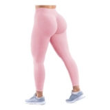 JN JANPRINT Womens Seamless Workout Leggings Scrunch Butt Pink