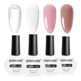 JODSONE Builder Gel Nail Kit, 4x10ml (Clear, White, Pink, Brown)