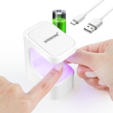 JODSONE U V Mini Nail Lamp Rechargeable with Timer Cordless Portable LED Light for Fast Curing Gel Polish White