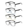 JOLISU 4-Pack Reading Glasses for Men, Blue Light Blocking, 1.50