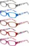 JOLISU 5-Pack Reading Glasses for Women – Readers for Women, Spring Hinges, Sturdy and Durable, Blue Light Protection