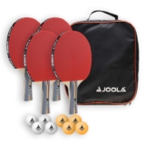 JOOLA 4x Table Tennis Set Bats and 8 Ping Pong Balls with Storage Case