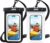 JOTO 2 Pack Waterproof Phone Pouch Case Up to 7, IPX8 Underwater Phone Case Protector Cellphone Dry Bag for iPhone 17/Air 16 15 14 13 12 Pro Max Xs Max XR X 8 7 6S Plus SE/Galaxy S24 S23 -Blackclear