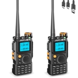 JUCJET UVK6 (2 pcs) Dual Band Walkie Talkie, 999 Channel, Voice Noise Reduction, 2600mAh Rechargeable – Sold by wise-eu FBA (Prime Deal)