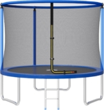 JUMMICO 6/8/10/12ft Outdoor Trampoline with Safety Enclosure Net – Complete Outdoor Garden Trampoline for Kids & Adults Spring Tool Home Fitness Family Play Equipment