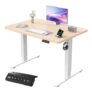 JUMMICO Electric Height-Adjustable Standing Desk 100x60cm Ivory Beige