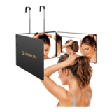 JUSRON 3-Way LED Hair-Cutting Mirror, 360 Rotating, Portable
