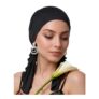 JUVTO Womens Pre-Tied Chemo Head Scarf, Black