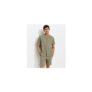 Jack & Jones Light Khaki Cotton Waffle Texture Resort Shirt
