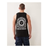 Jack & Jones Oversized Vest with Sun Back Print