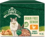 James Wellbeloved Grain Free Adult Cat Food Turkey in Gravy 12 x 85g (Prime Day Deal)