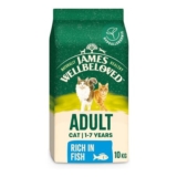 James Wellbeloved Hypoallergenic Dry Cat Food for Adults, Fish 10kg – £49.39 S&S