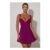 Janelle Bow-Detail A-Line Mini Dress in Plum